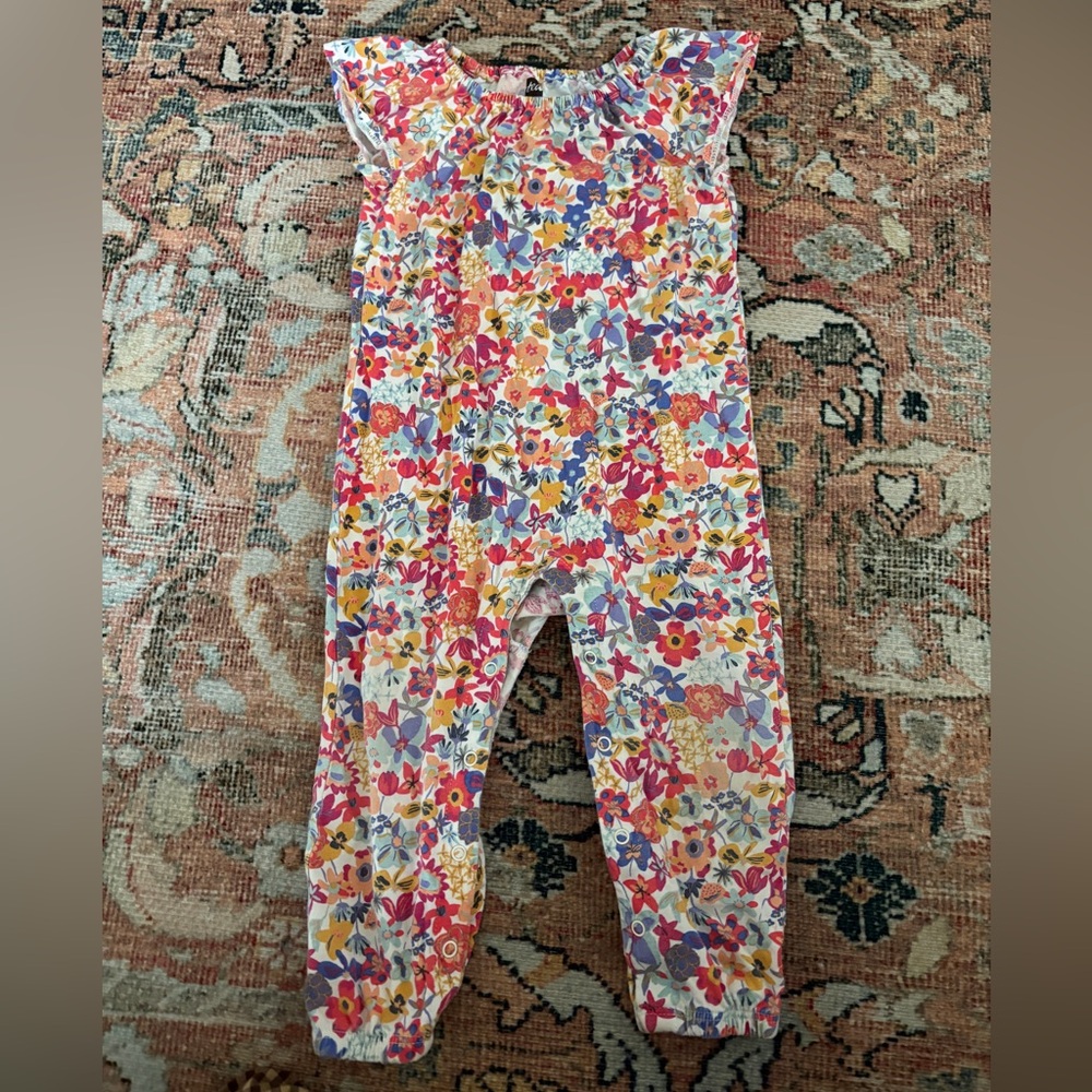 Tea Collection Multicolor Floral Romper